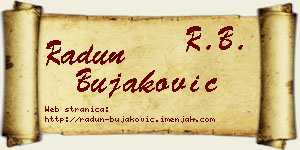 Radun Bujaković vizit kartica